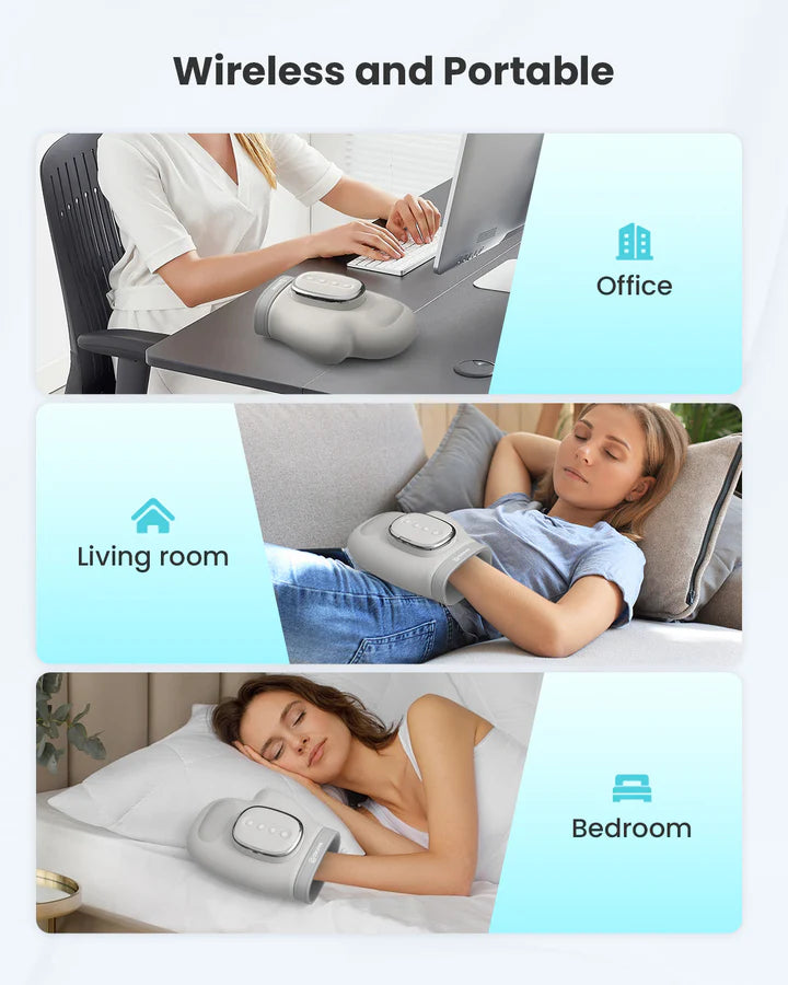 COMFIER Wireless Hand Massager with Heat and Compression, 2025 Updated Hand Massager for Arthritis and Carpal Tunnel, Wrist Massager, Larger Electric Hand Massage CF-4403