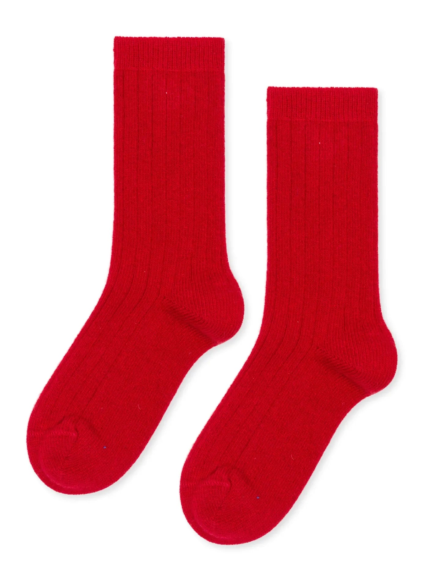 Hansel From Basel | Italia Cashmere Cozy Rib Crew in Pomegranite