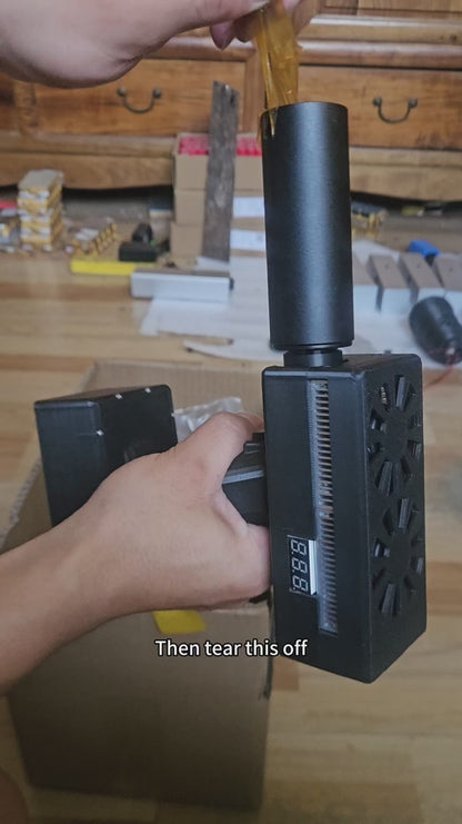 KX130-DIY Laser Cannon. Handheld 130W (Battery DC 16.8V 5Ah; Wavelength 915). *6 lens. Range 10-15 m. Battery life 5 years, with fast charging